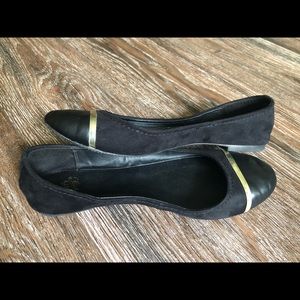 Black business casual flats